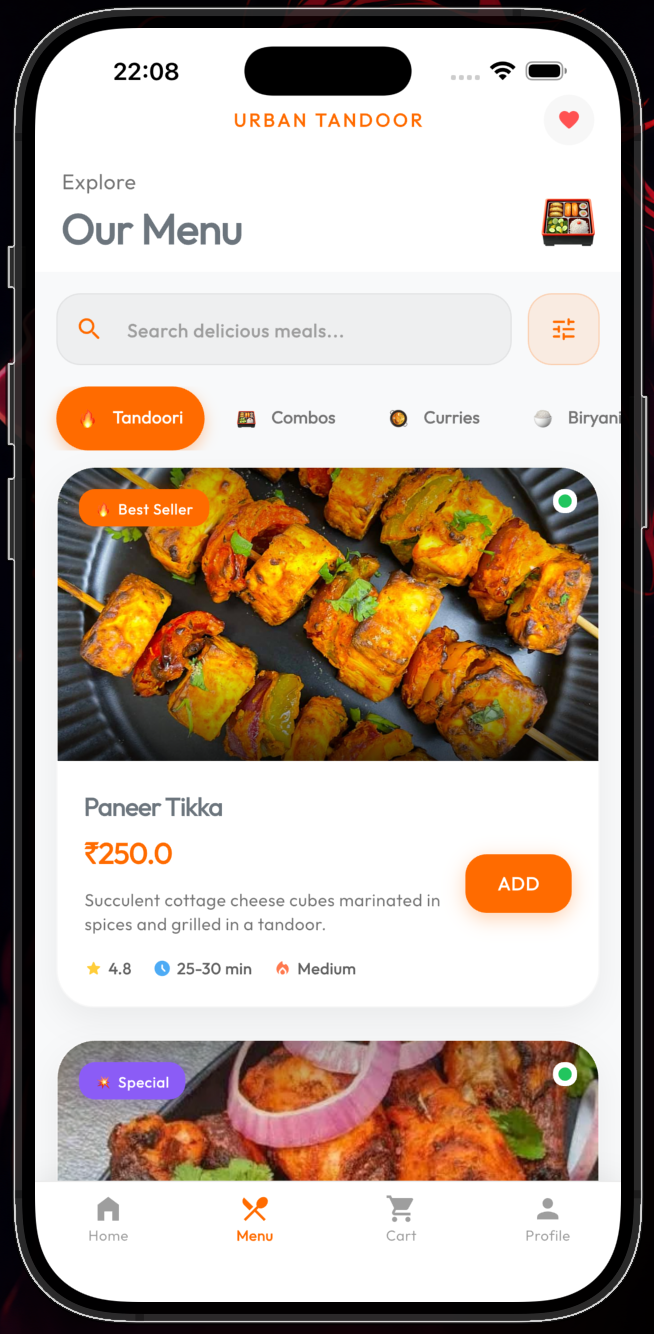 iOS Menu